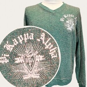 VINTAGE 50s pi kappa alpha PIKE fraternity v neck sweater sweatshirt college 60s